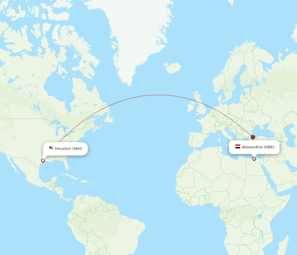 HBE-IAH flight routes