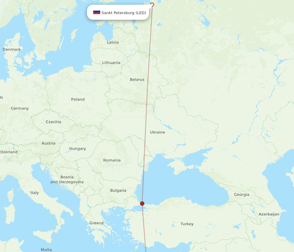 HBE-LED flight routes