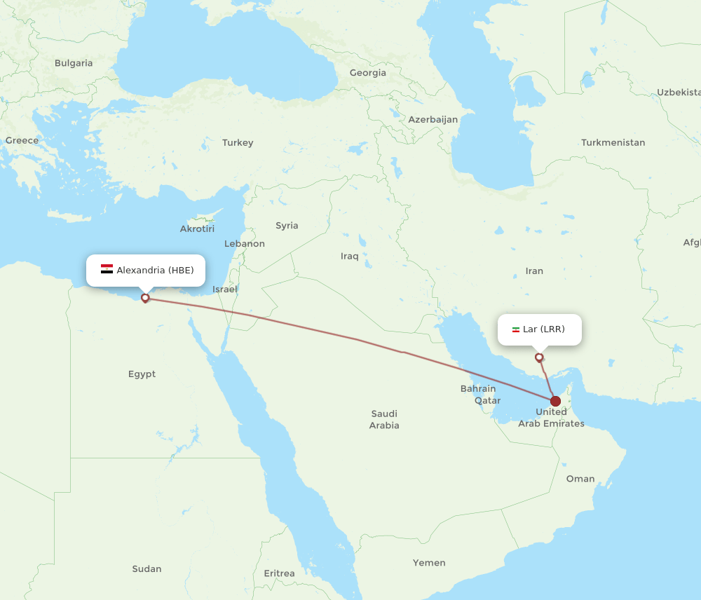 HBE-LRR flight routes