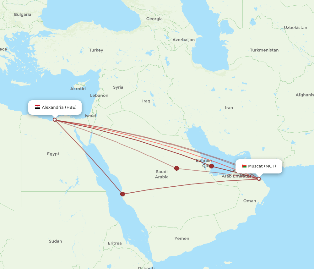 HBE-MCT flight routes