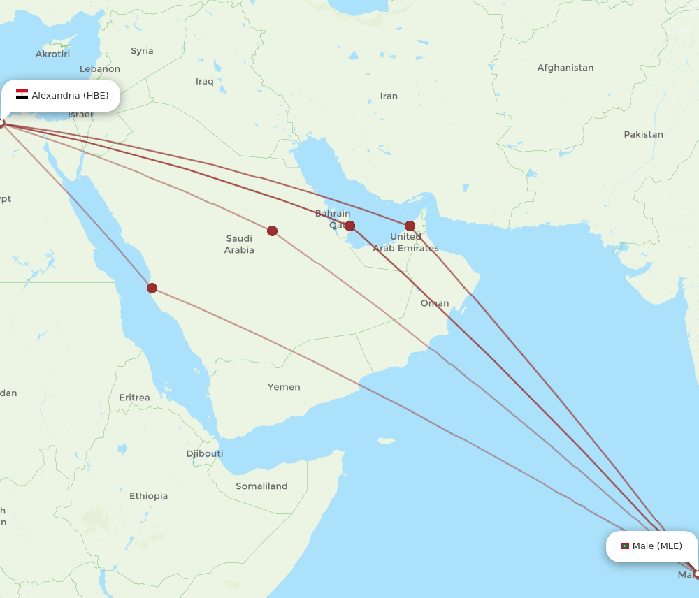 HBE-MLE flight routes