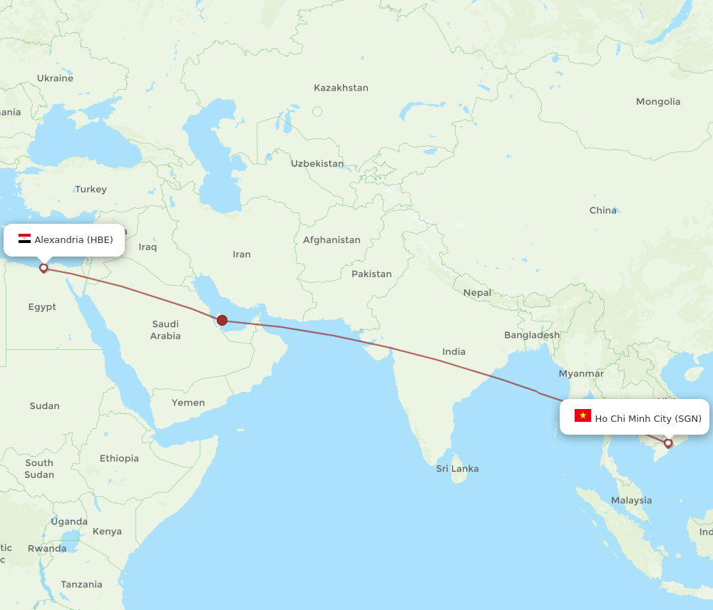 HBE-SGN flight routes
