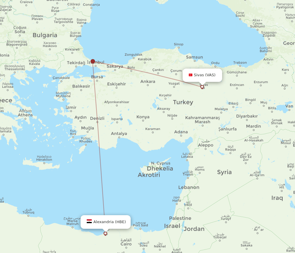 HBE-VAS flight routes