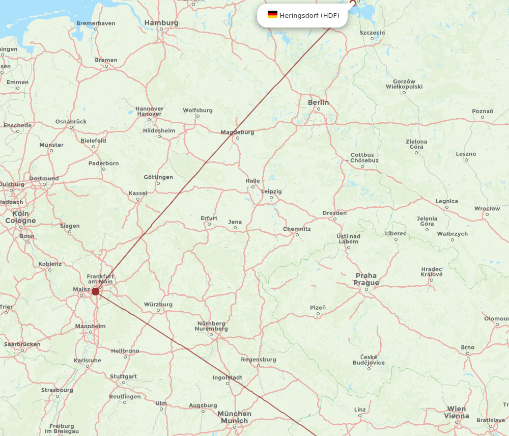 HDF-GRZ flight routes