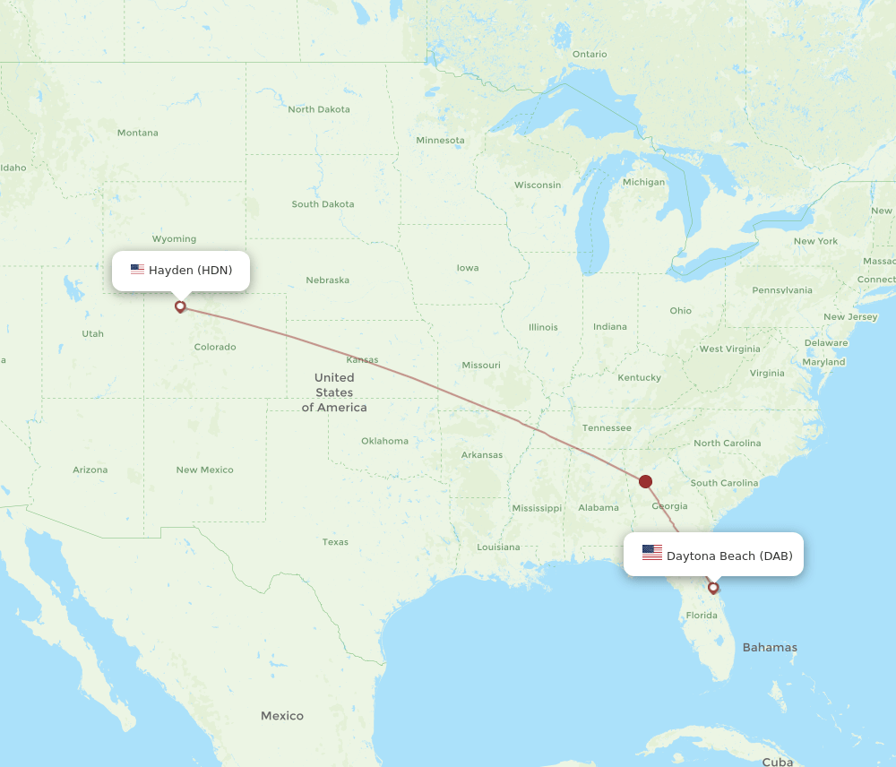 HDN-DAB flight routes