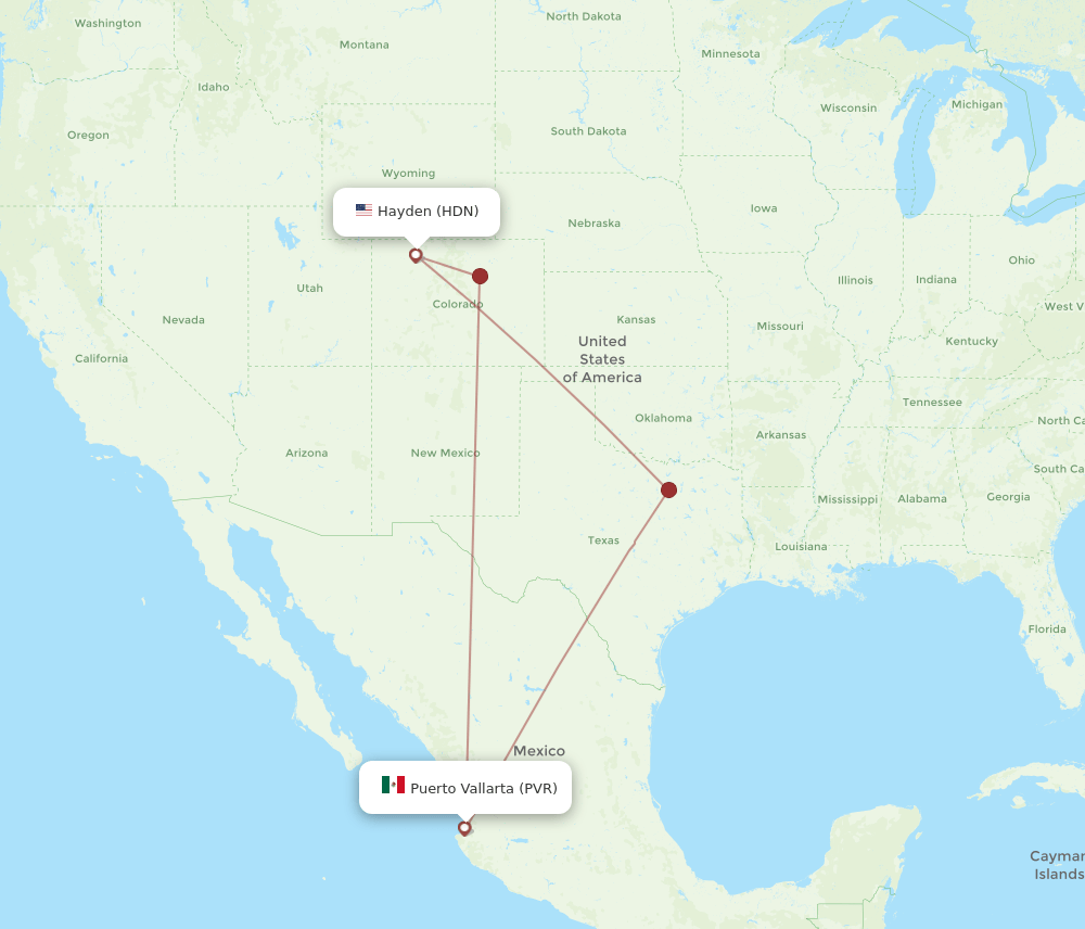 HDN to PVR flights and routes map