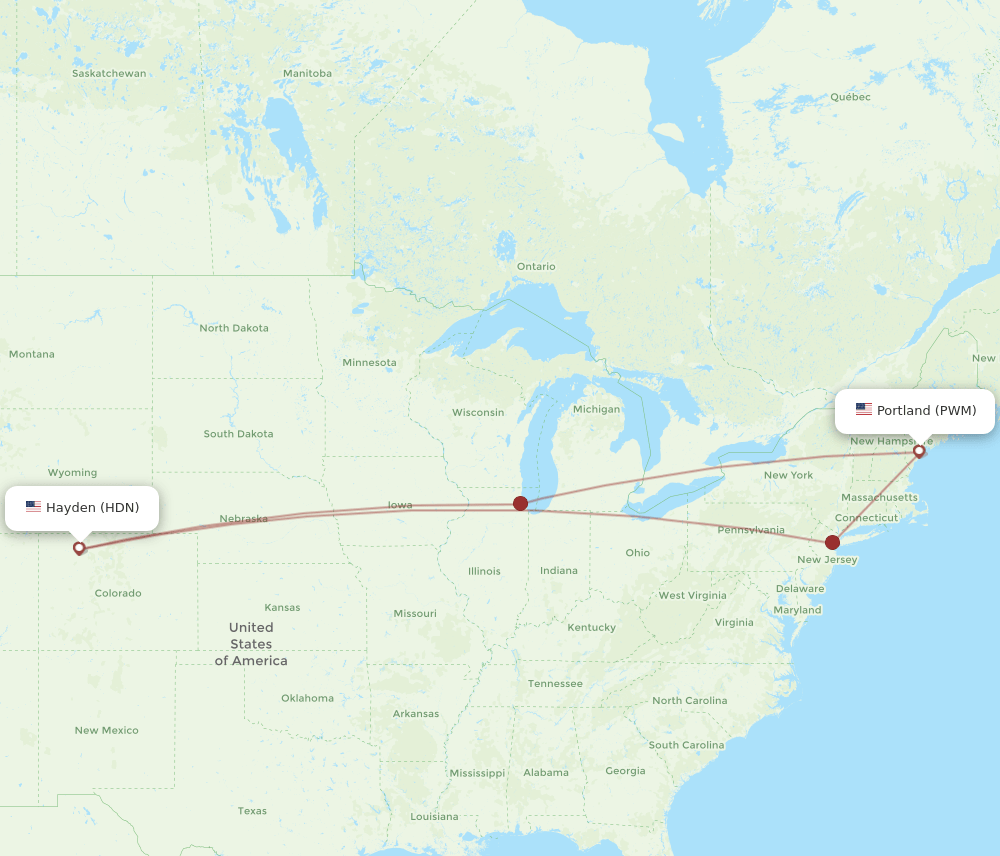 HDN-PWM flight routes