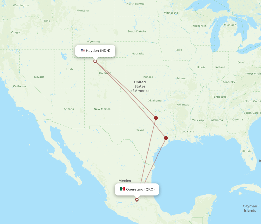 HDN-QRO flight routes