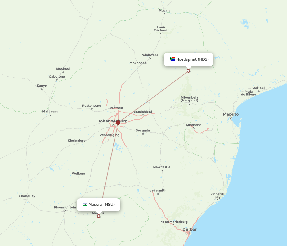 HDS-MSU flight routes