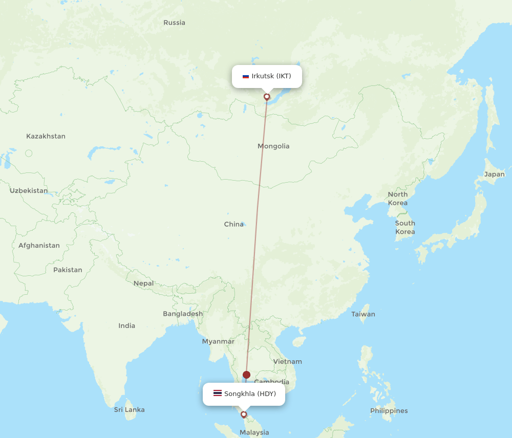 HDY-IKT flight routes