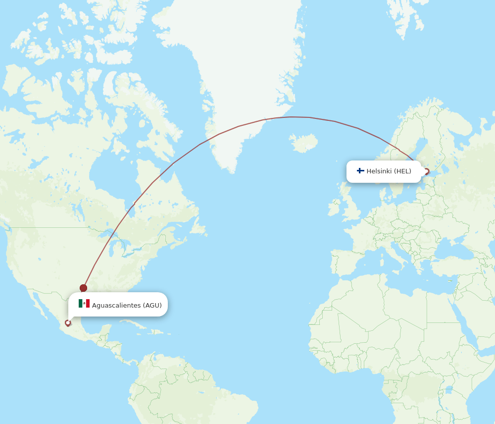 HEL to AGU flights and routes map