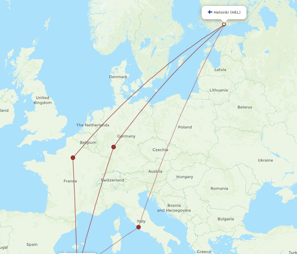 HEL-ALG flight routes