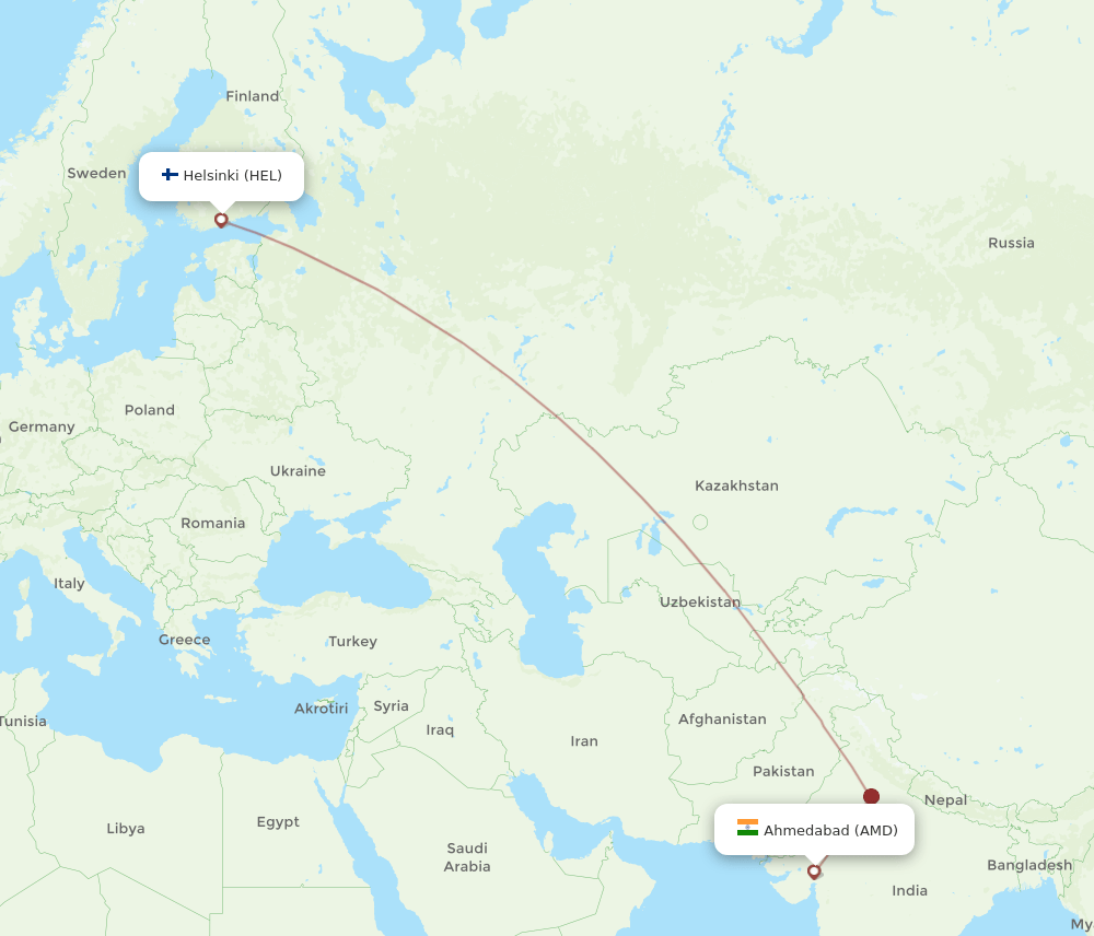 HEL-AMD flight routes