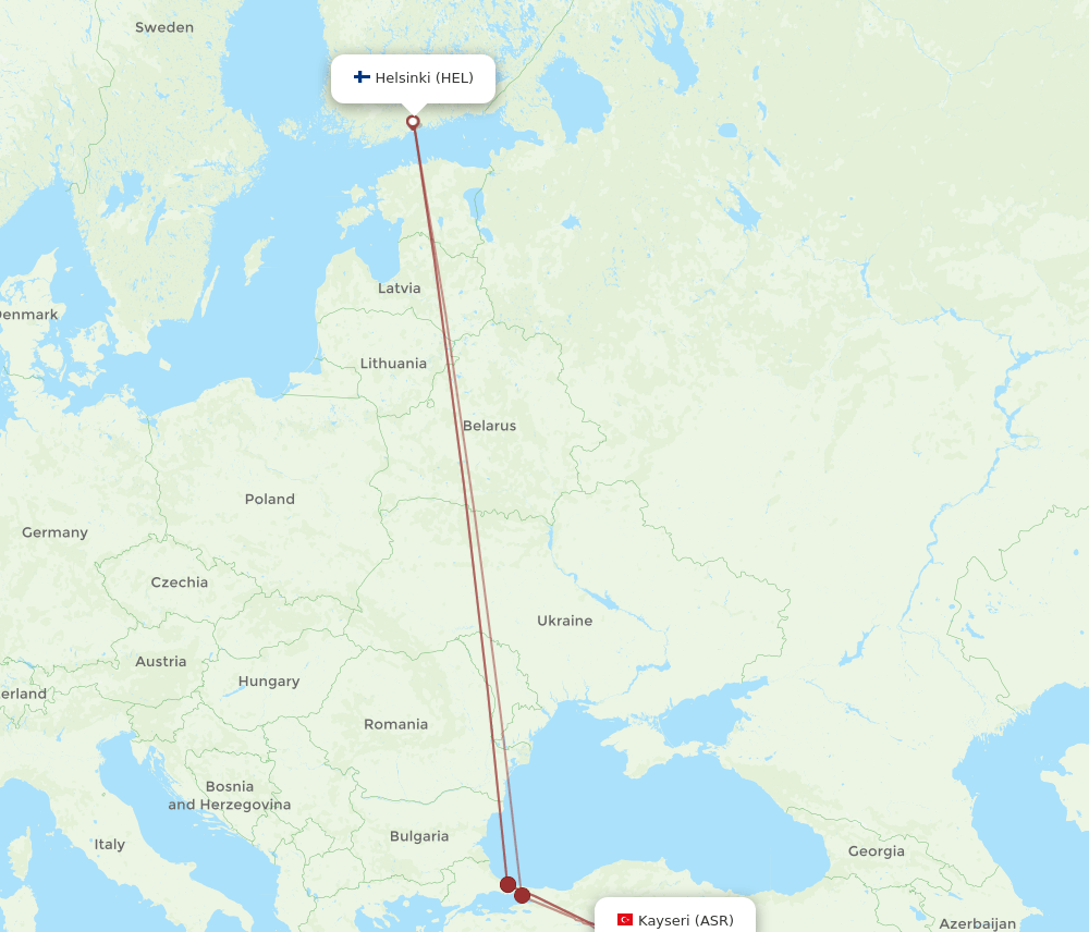 HEL-ASR flight routes