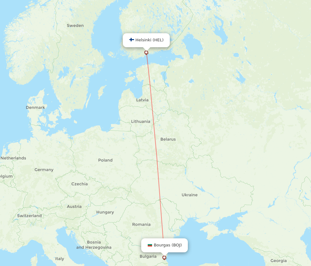 HEL-BOJ flight routes