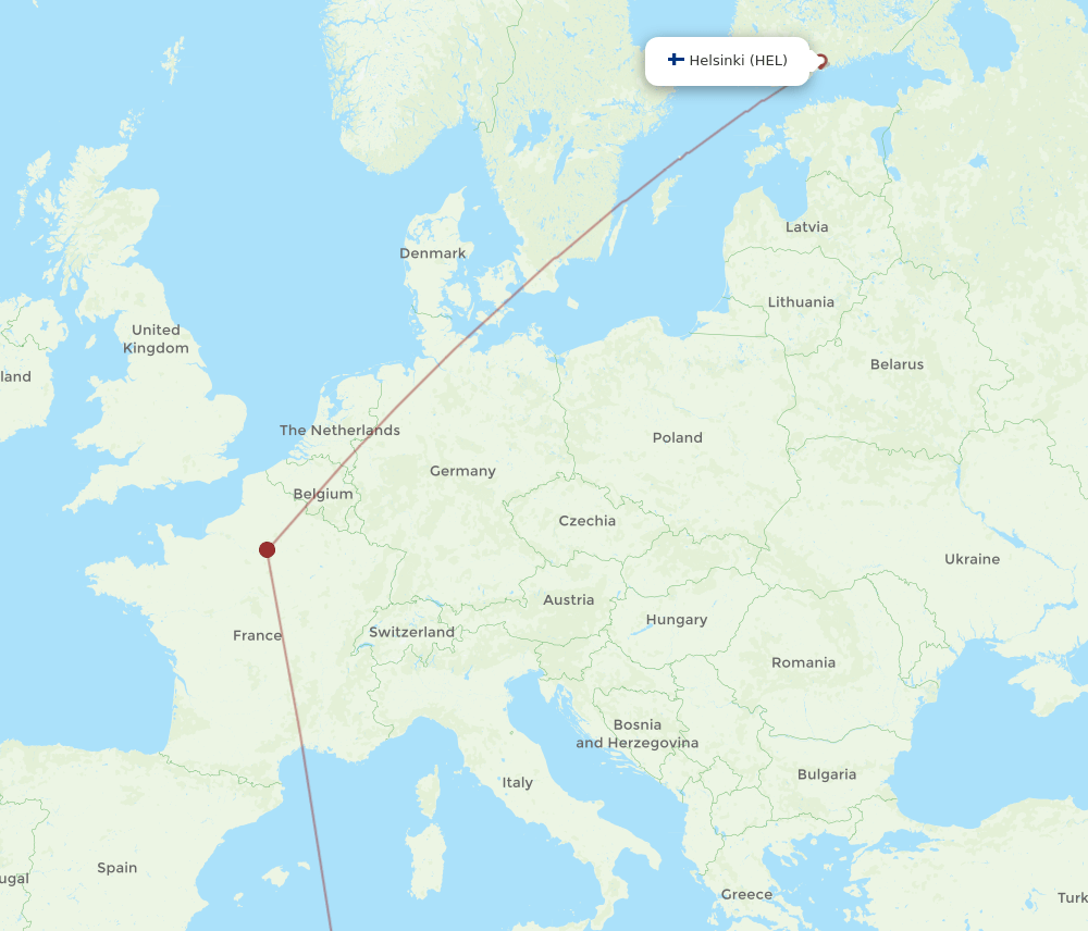 BSK to HEL flights and routes map