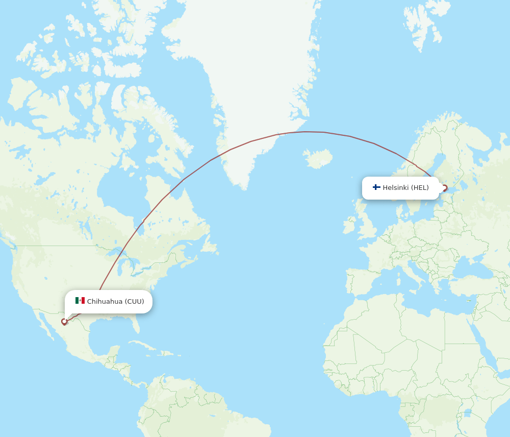 HEL-CUU flight routes