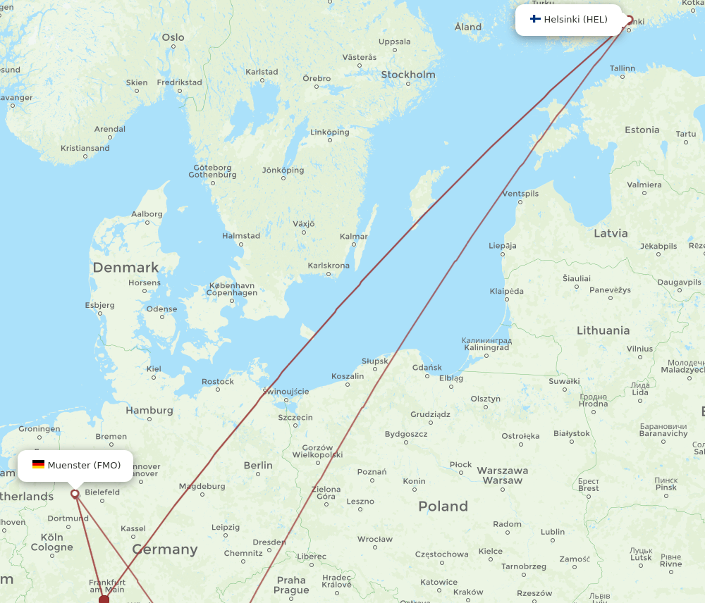 HEL-FMO flight routes