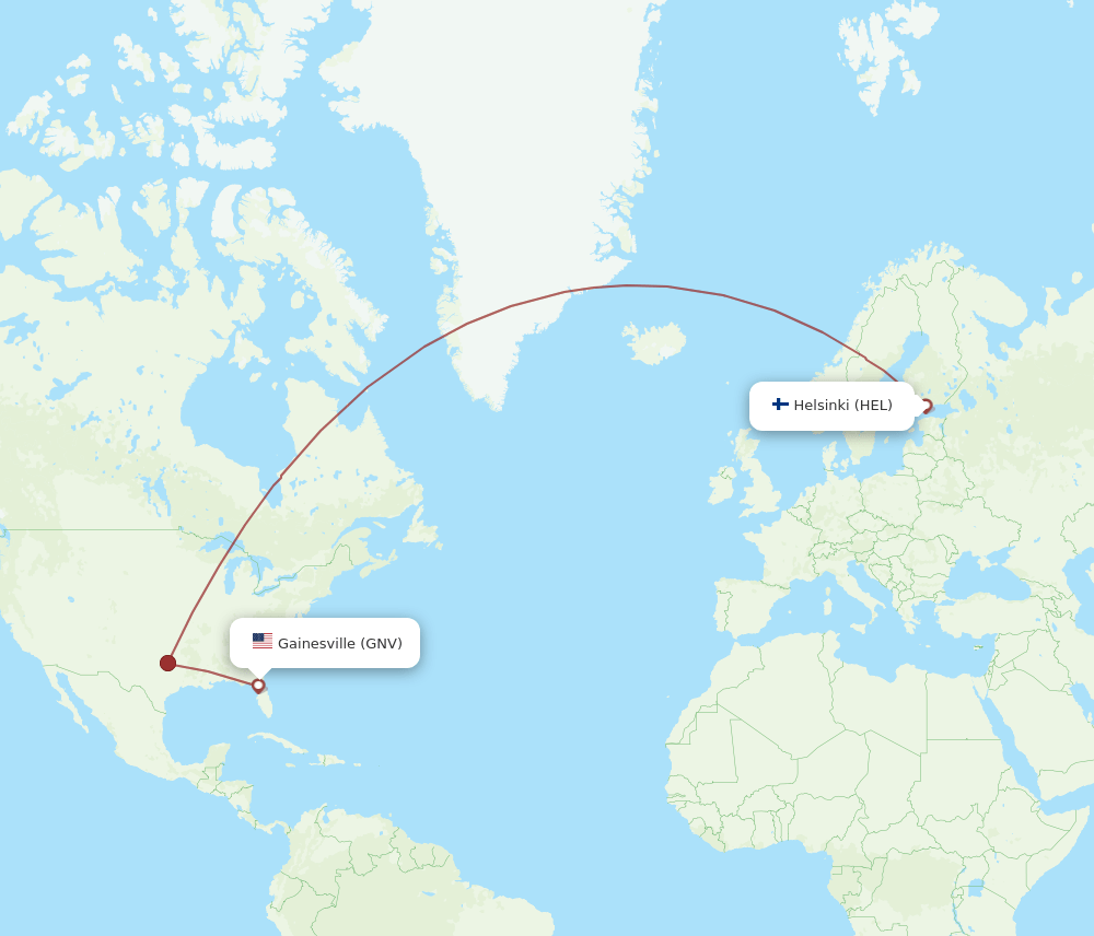 HEL-GNV flight routes