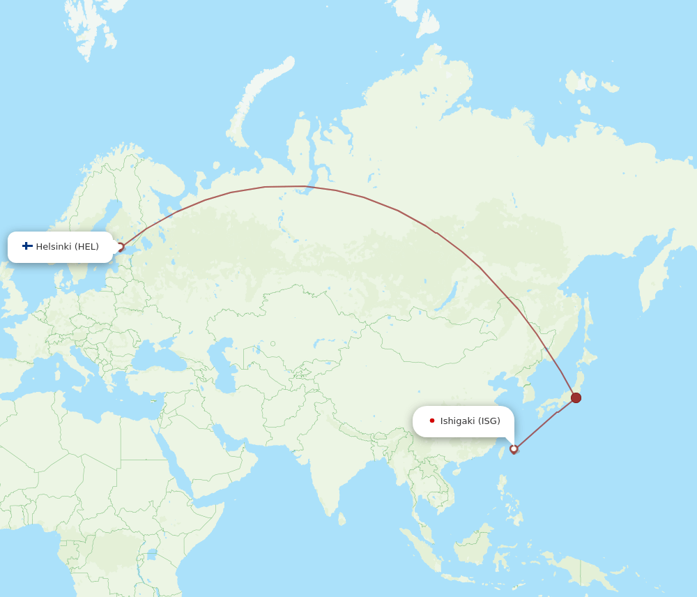 HEL-ISG flight routes