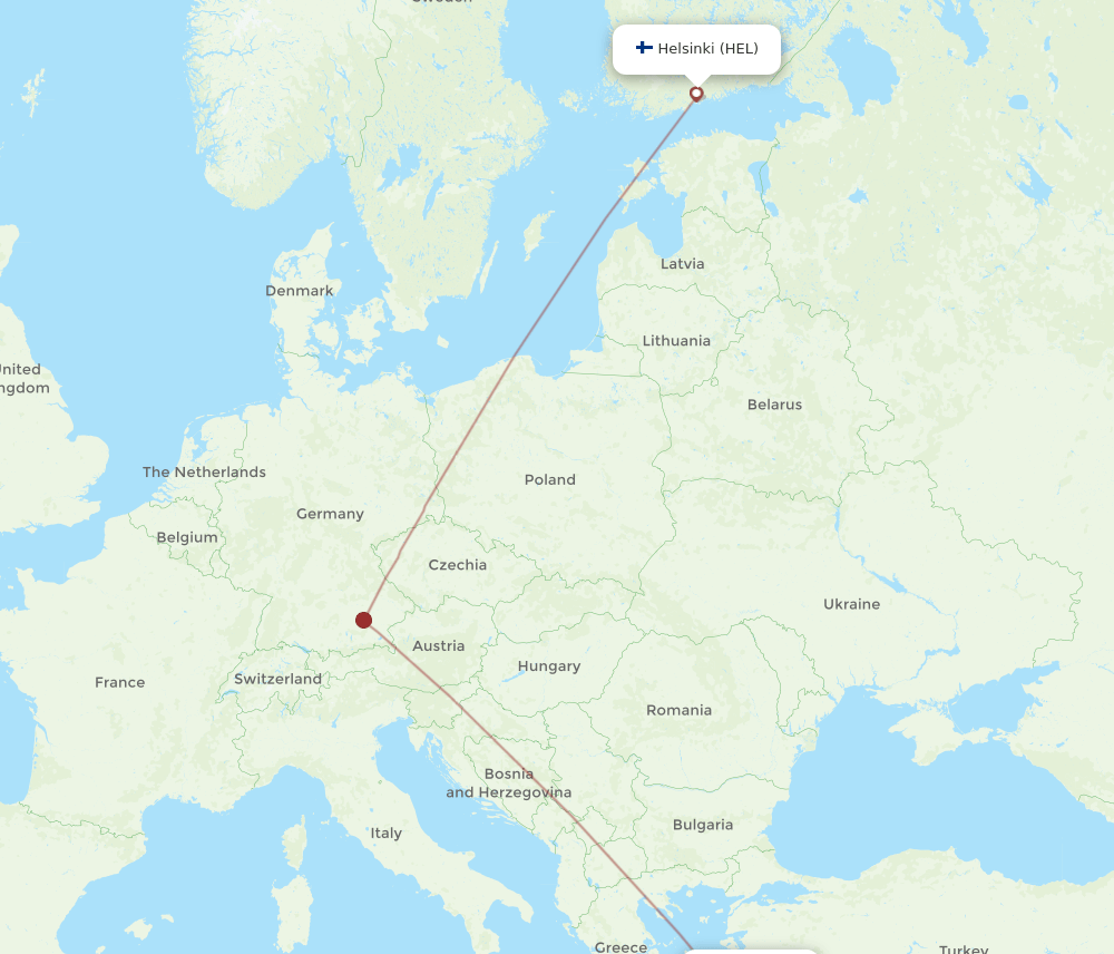 HEL-KGS flight routes