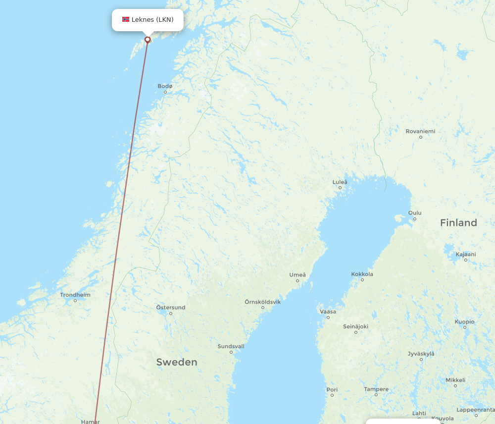 HEL-LKN flight routes