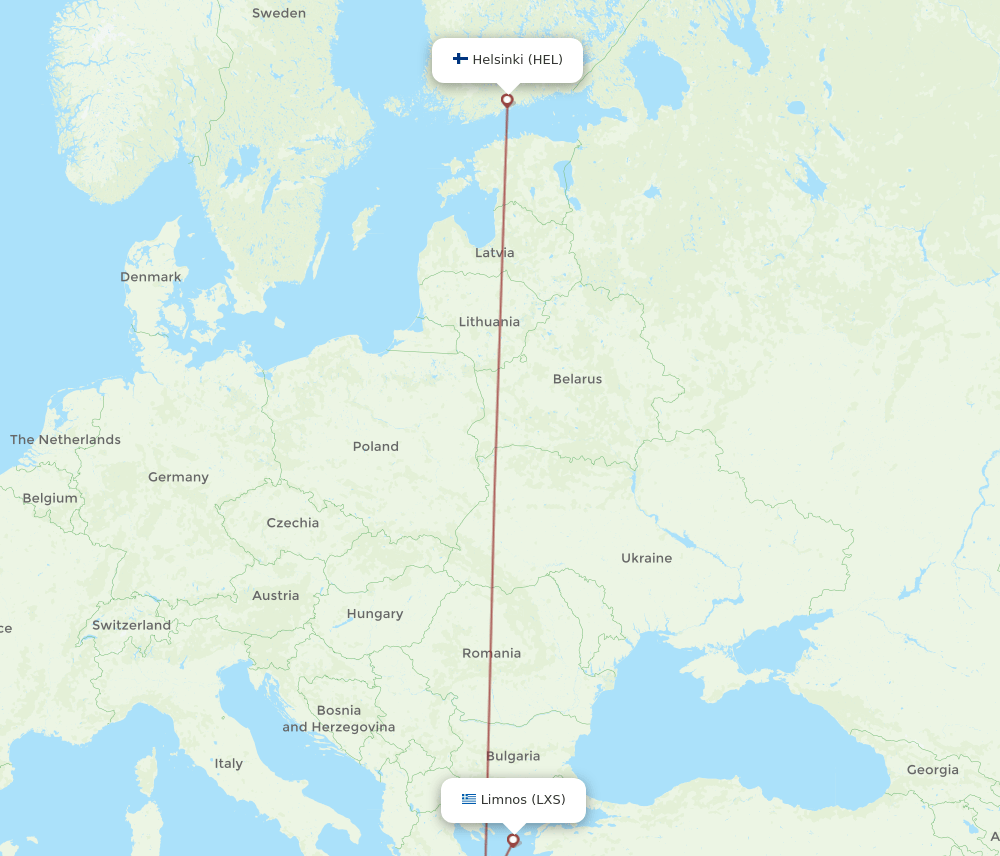 HEL-LXS flight routes