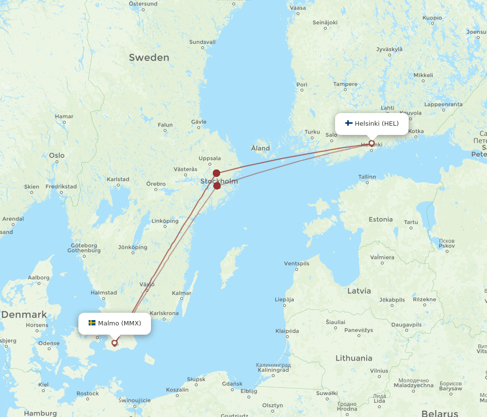 HEL-MMX flight routes