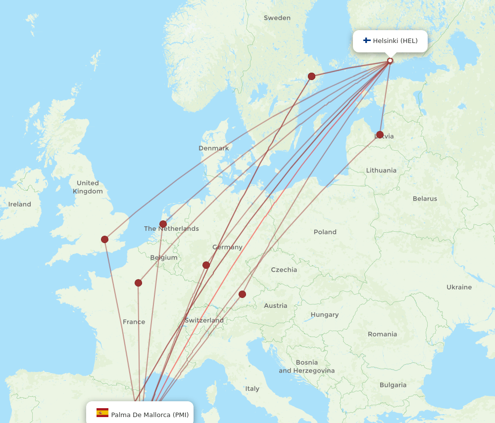 HEL-PMI flight routes