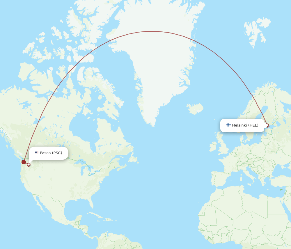 HEL-PSC flight routes