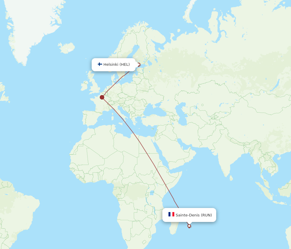HEL-RUN flight routes