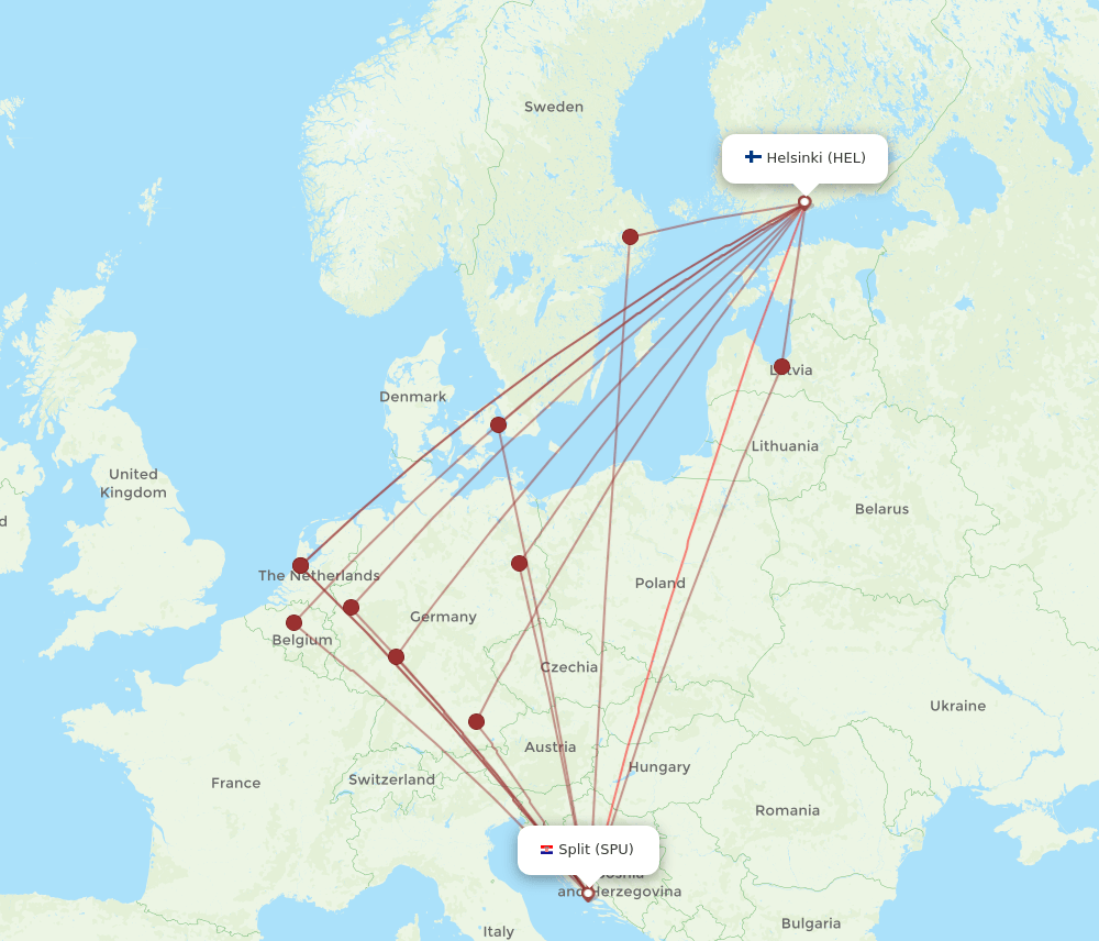 HEL-SPU flight routes