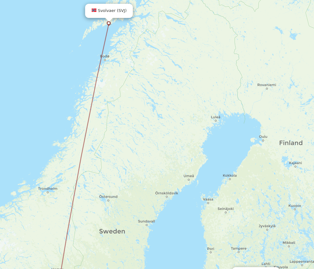 HEL-SVJ flight routes