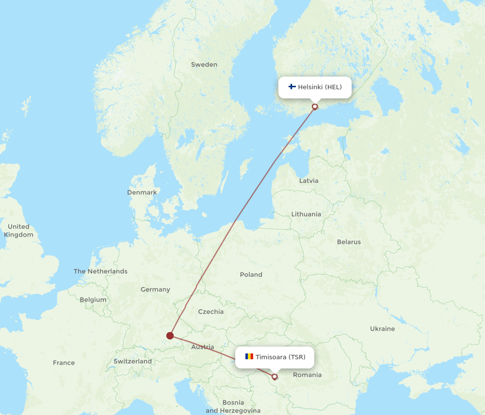 HEL-TSR flight routes