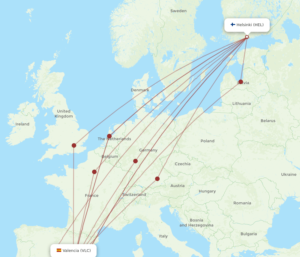 HEL-VLC flight routes