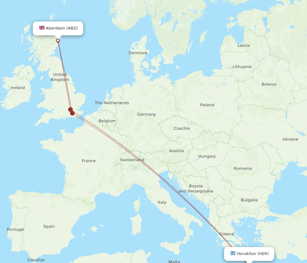 HER-ABZ flight routes
