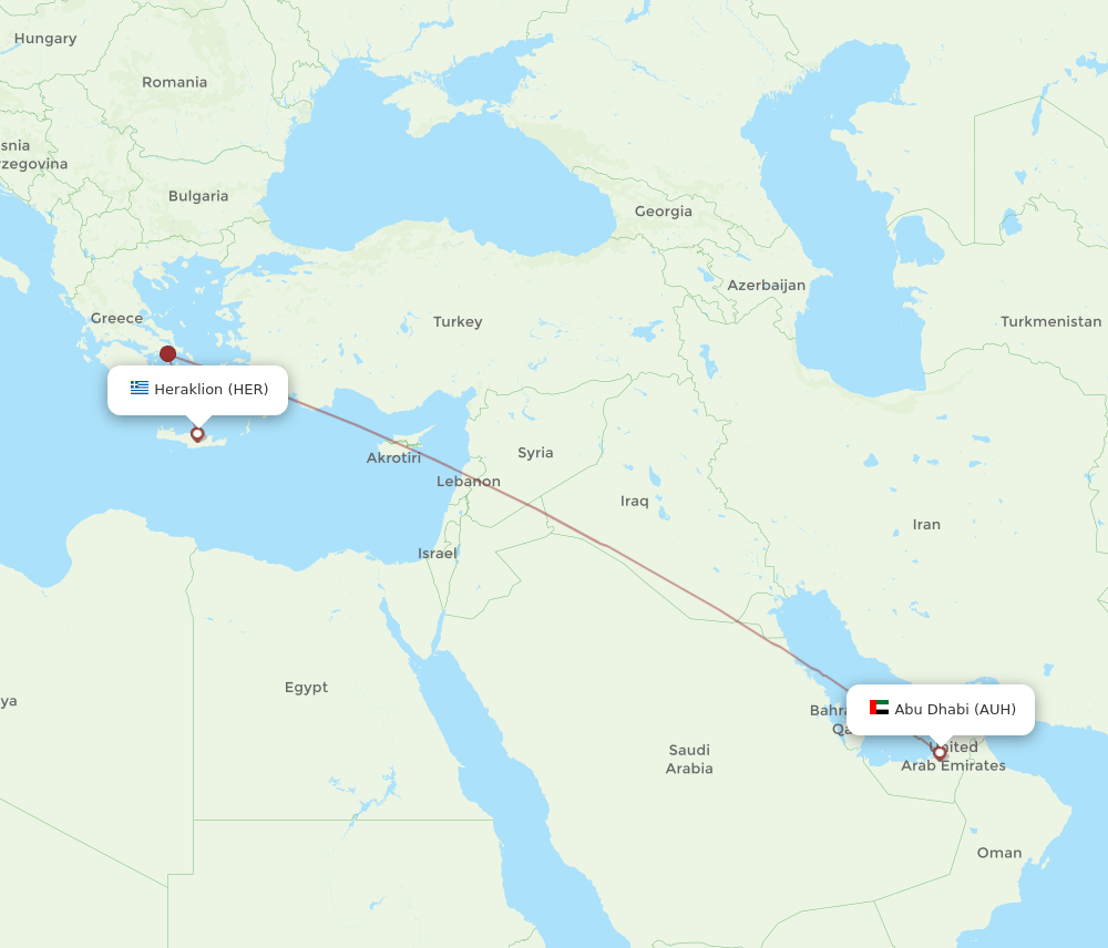 HER-AUH flight routes