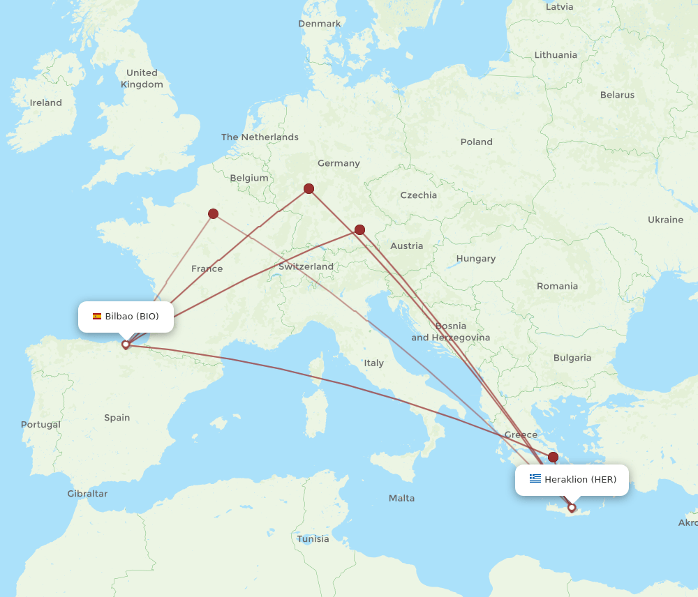 HER-BIO flight routes