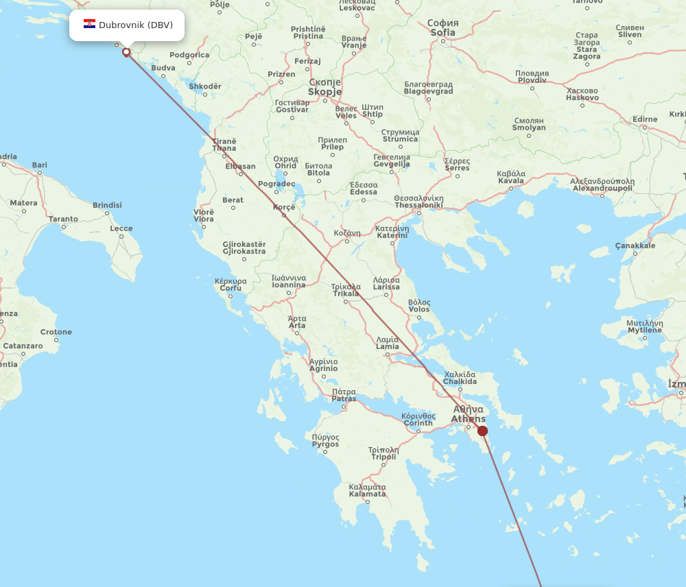 HER-DBV flight routes