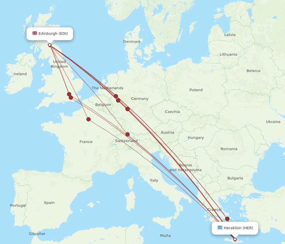 HER-EDI flight routes