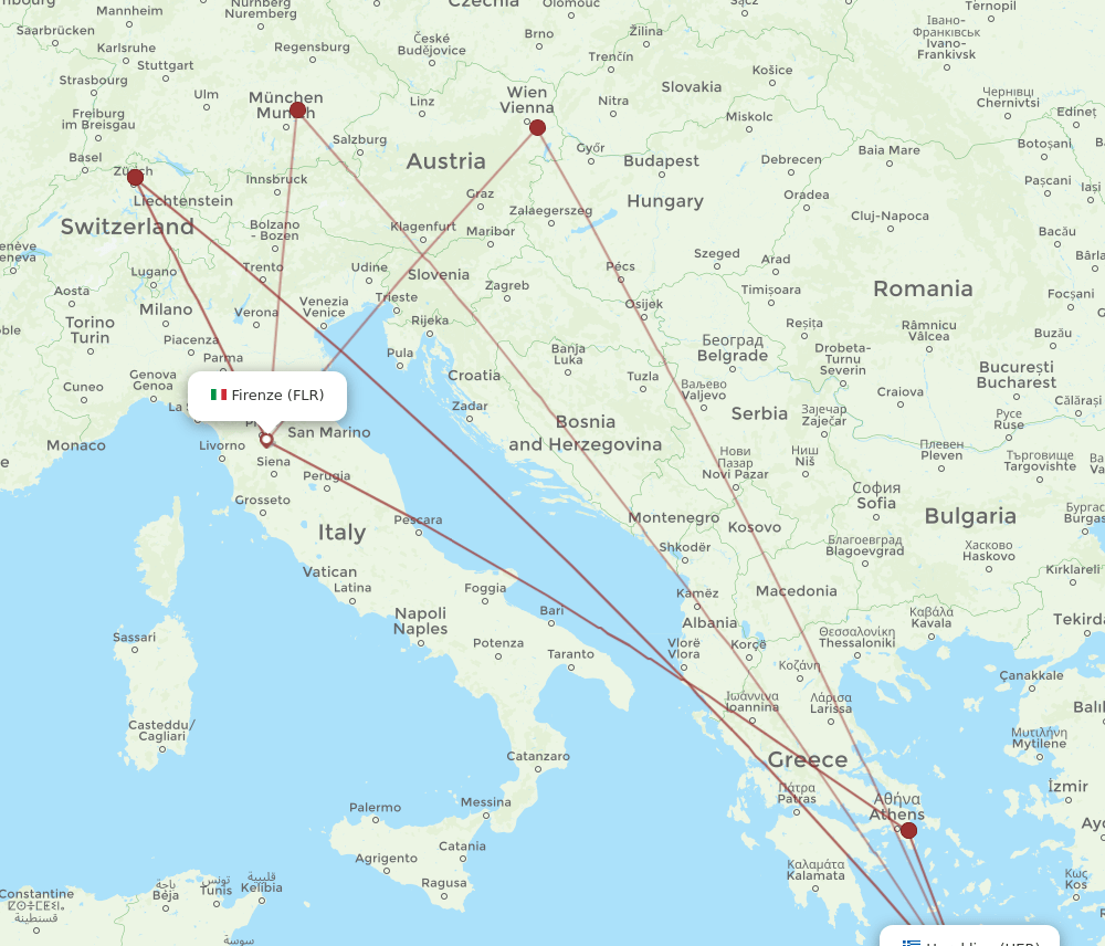 HER-FLR flight routes