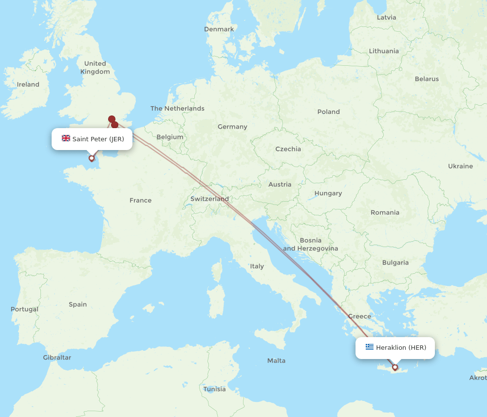 HER-JER flight routes