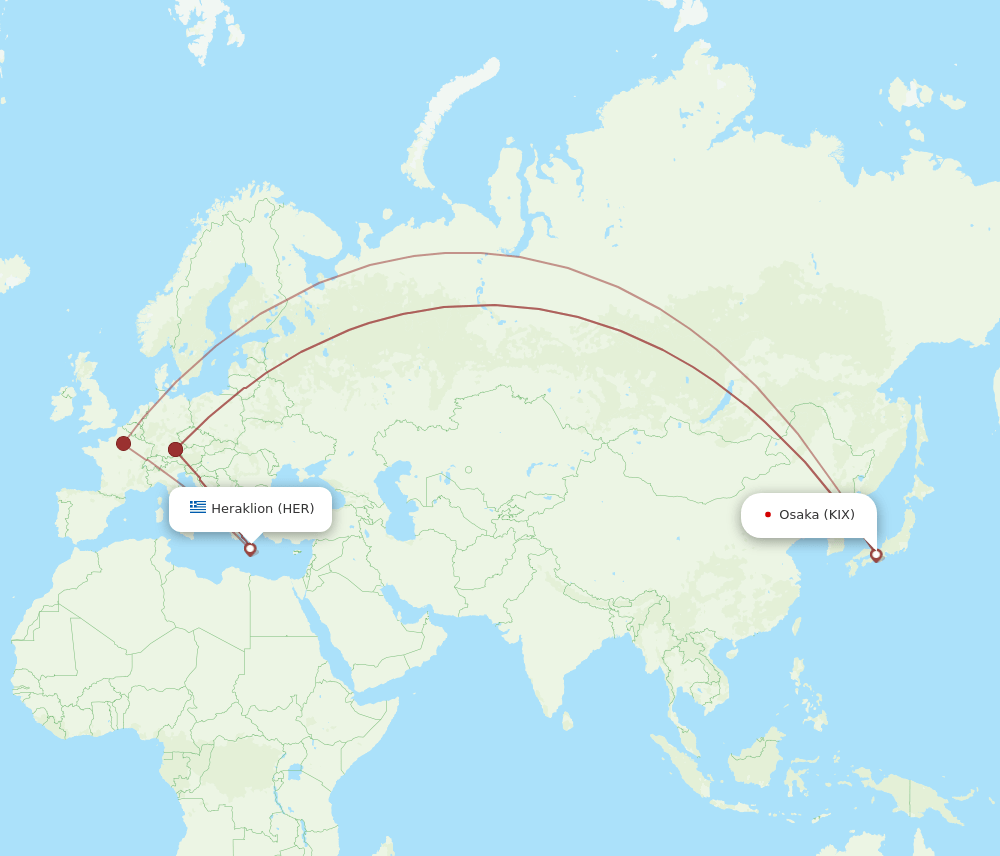 HER-KIX flight routes