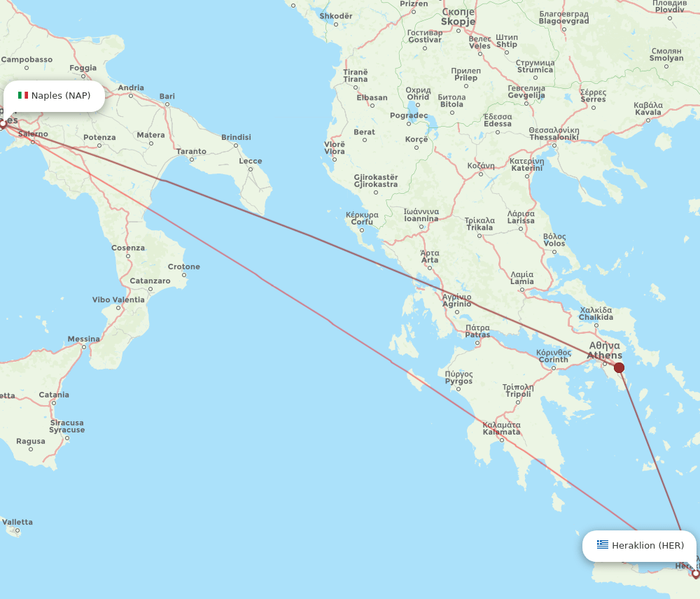 HER-NAP flight routes