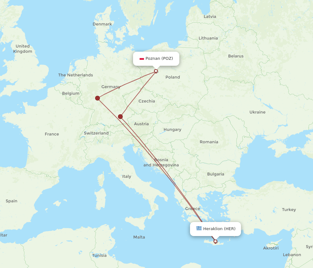 HER-POZ flight routes