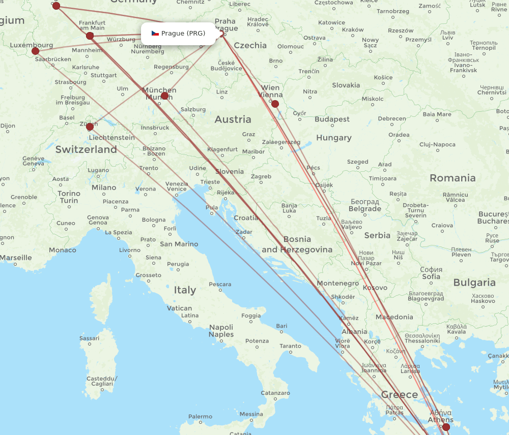 HER-PRG flight routes