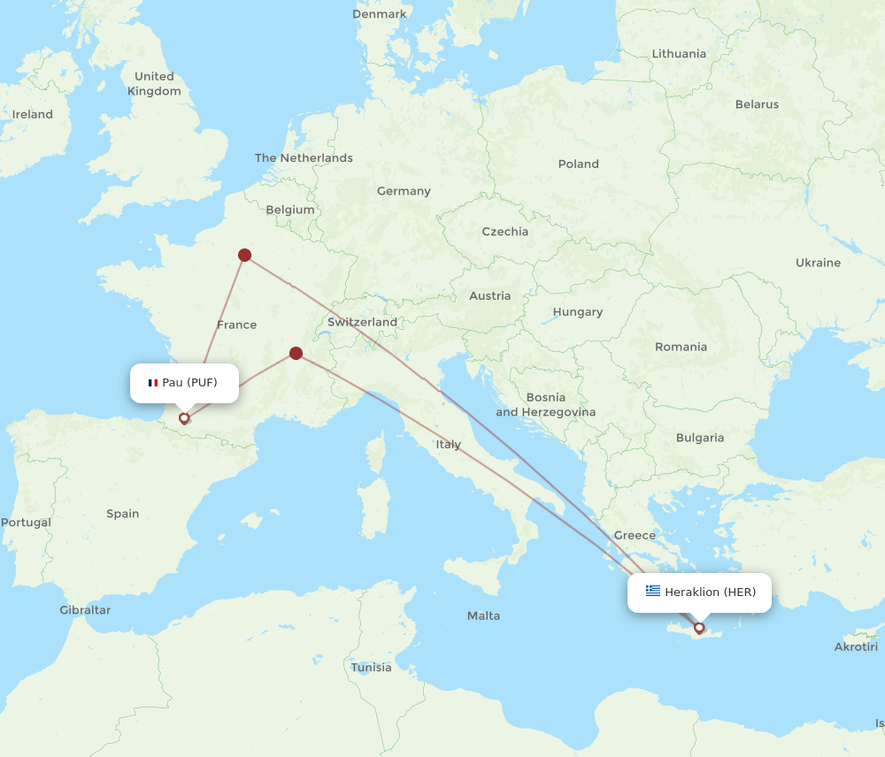 HER-PUF flight routes