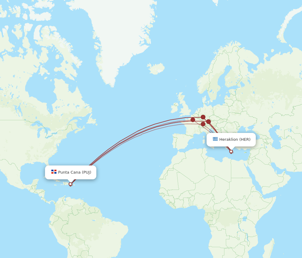 HER-PUJ flight routes