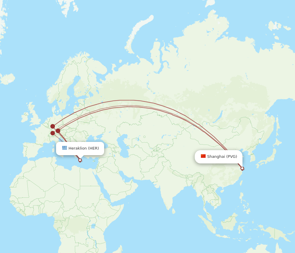 HER-PVG flight routes
