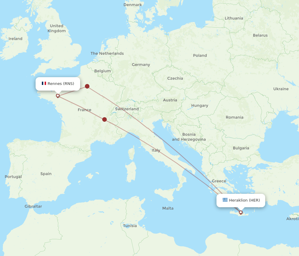 HER-RNS flight routes